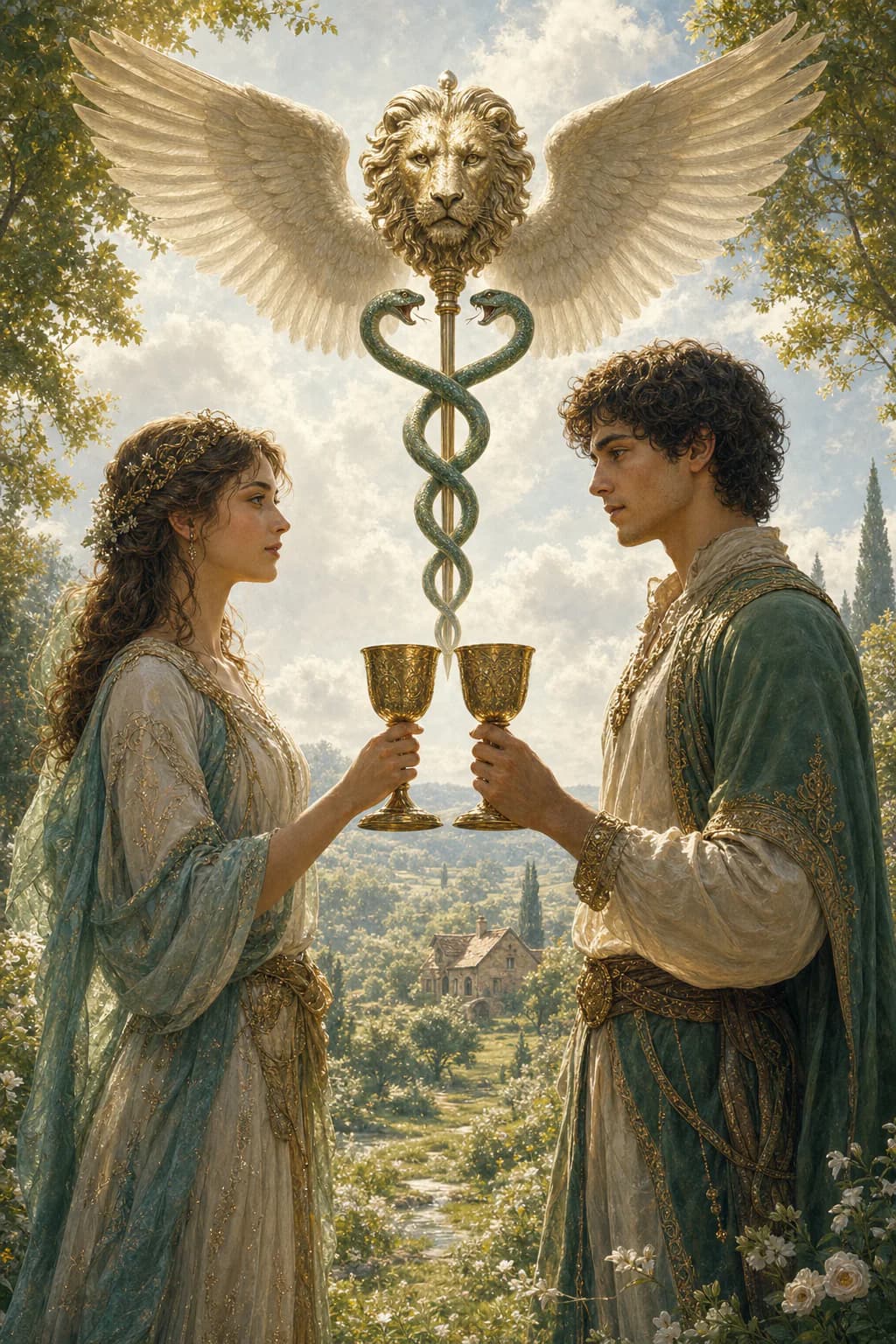 Tarotkarte Zwei der Kelche