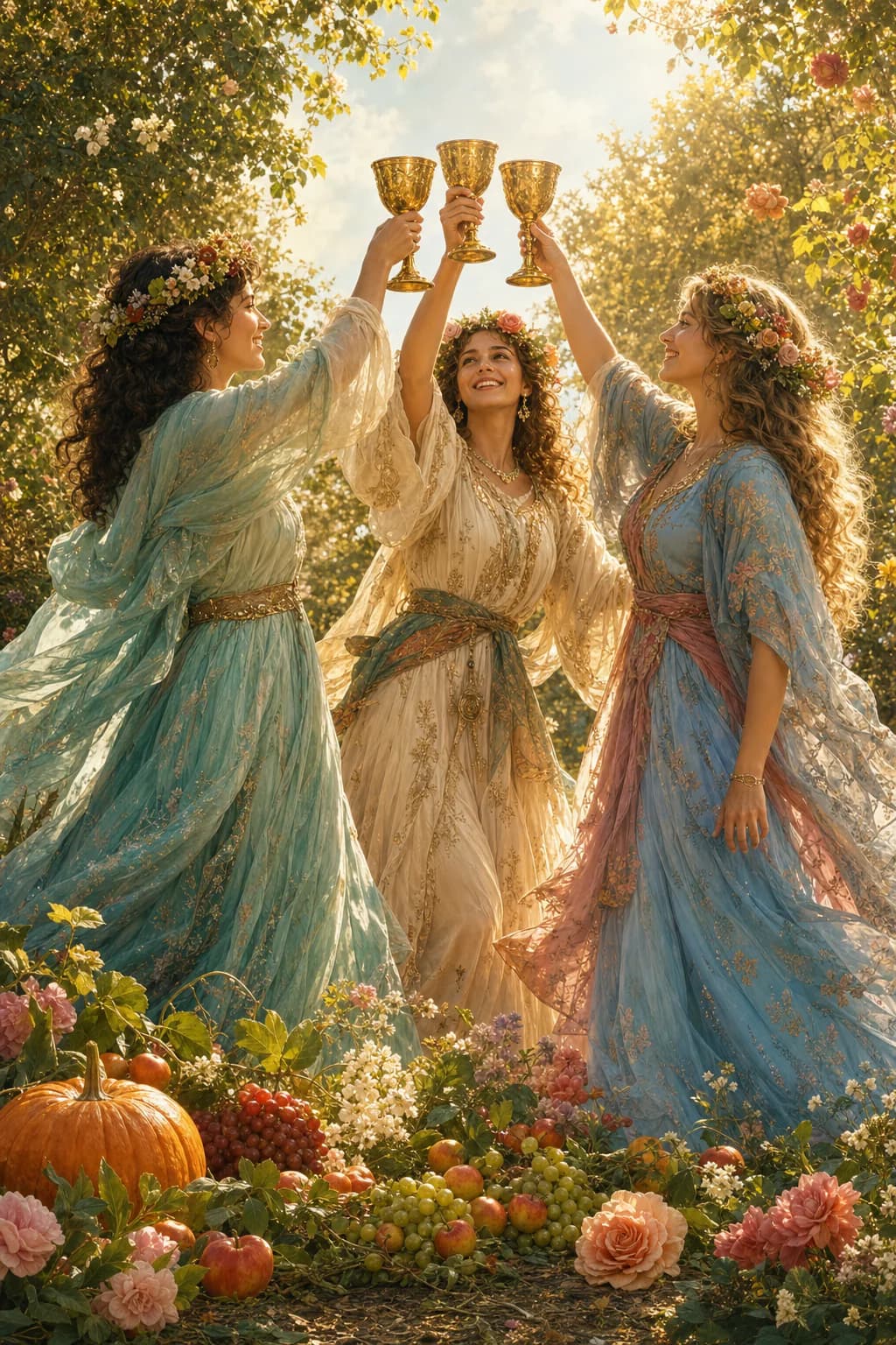 Tarotkarte Drei der Kelche
