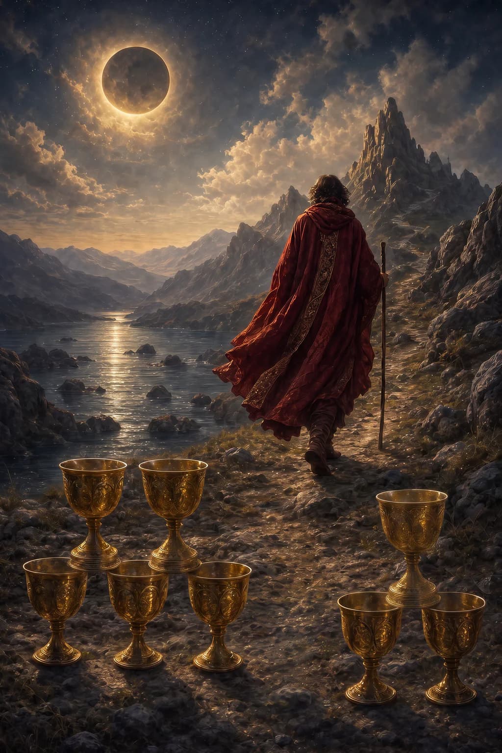Tarotkarte Acht der Kelche