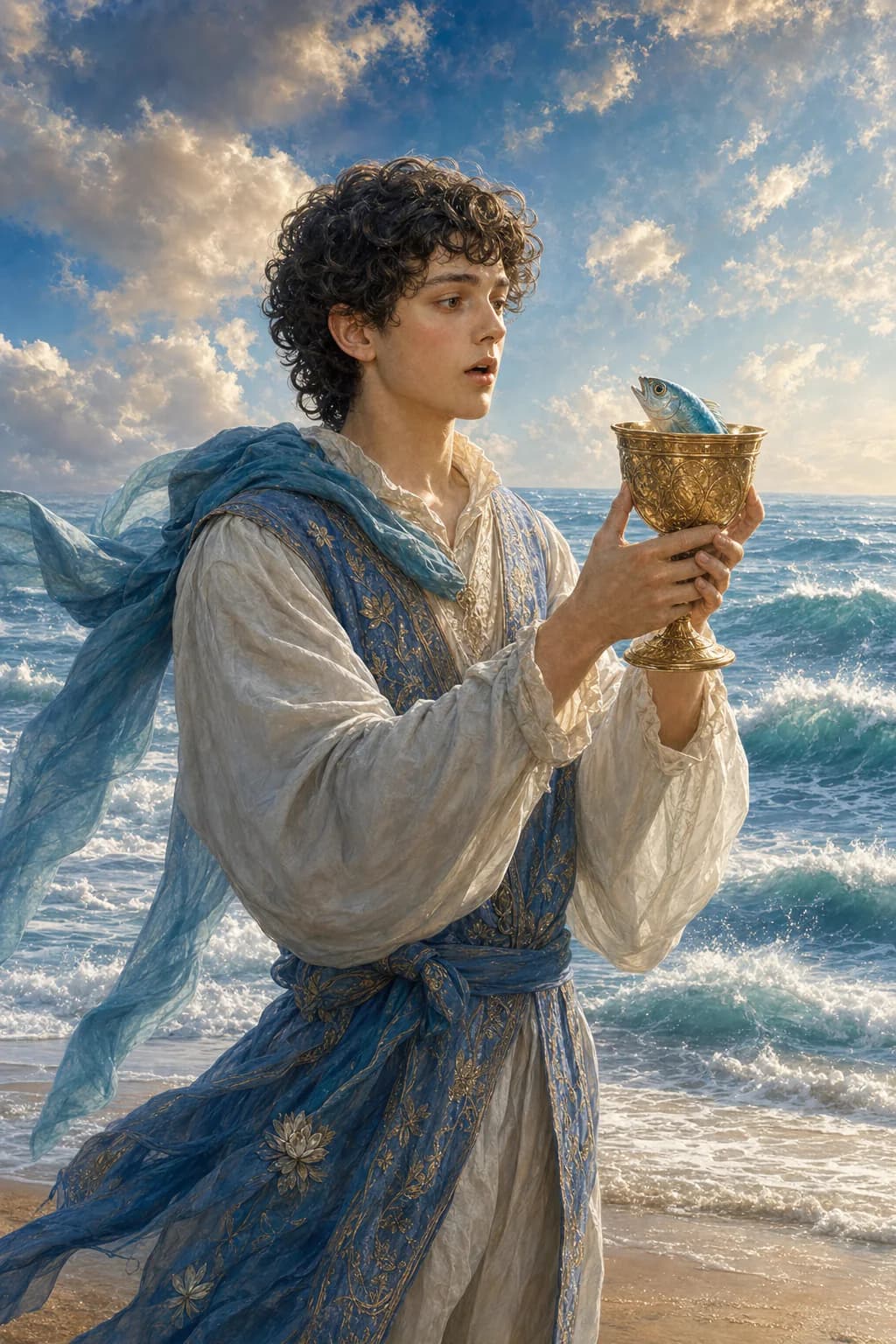 Tarotkarte Bube der Kelche