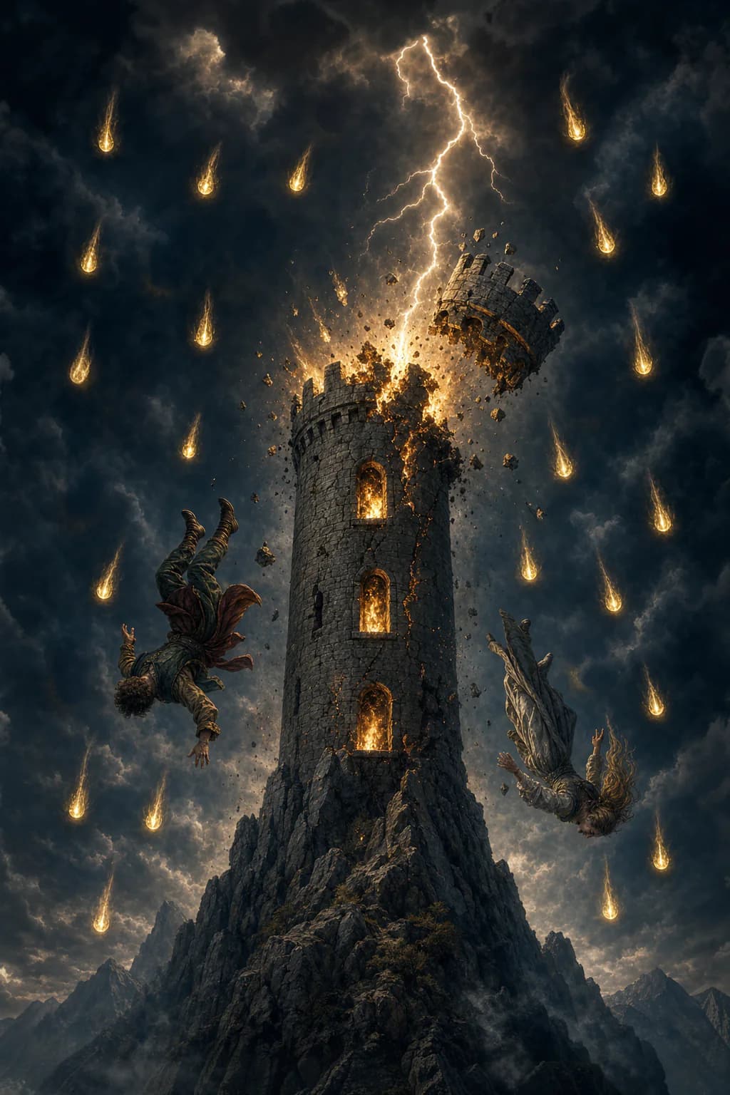 Tarotkarte XVI · Der Turm