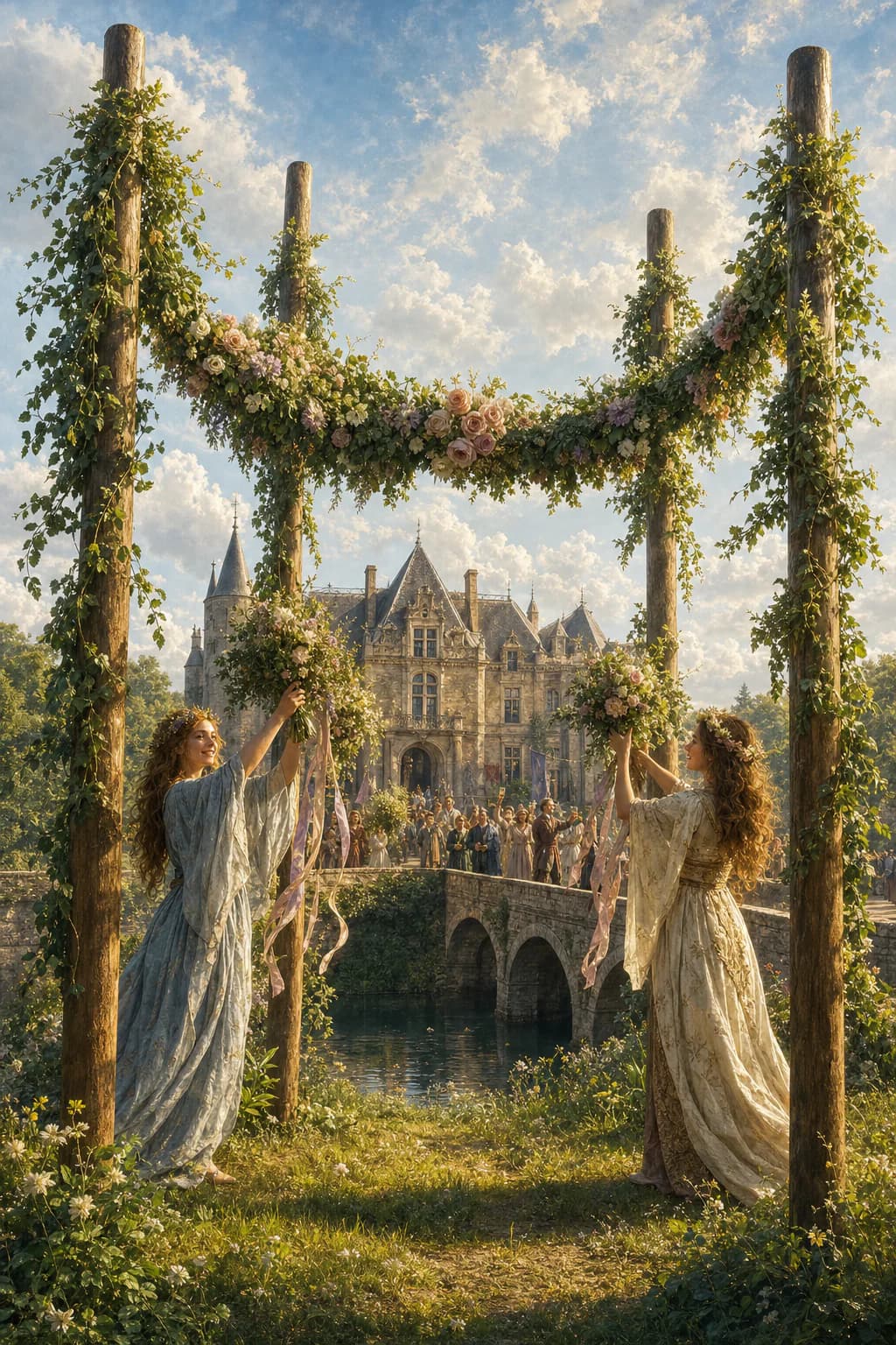 Tarotkarte Vier der Stäbe