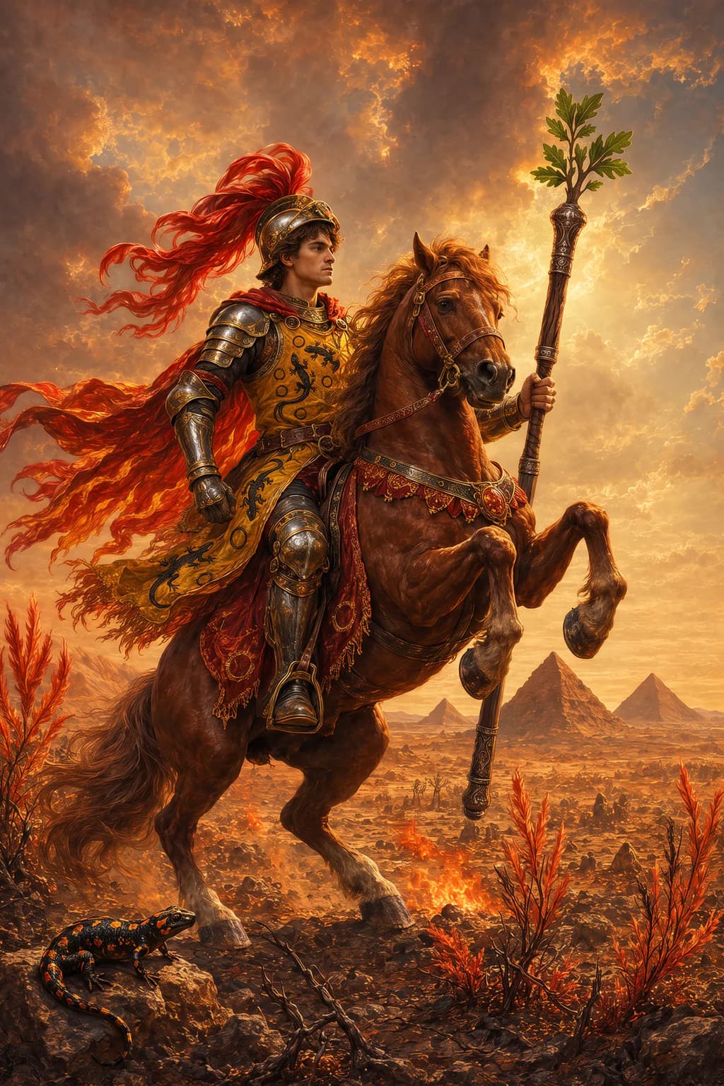 Tarotkarte Ritter der Stäbe