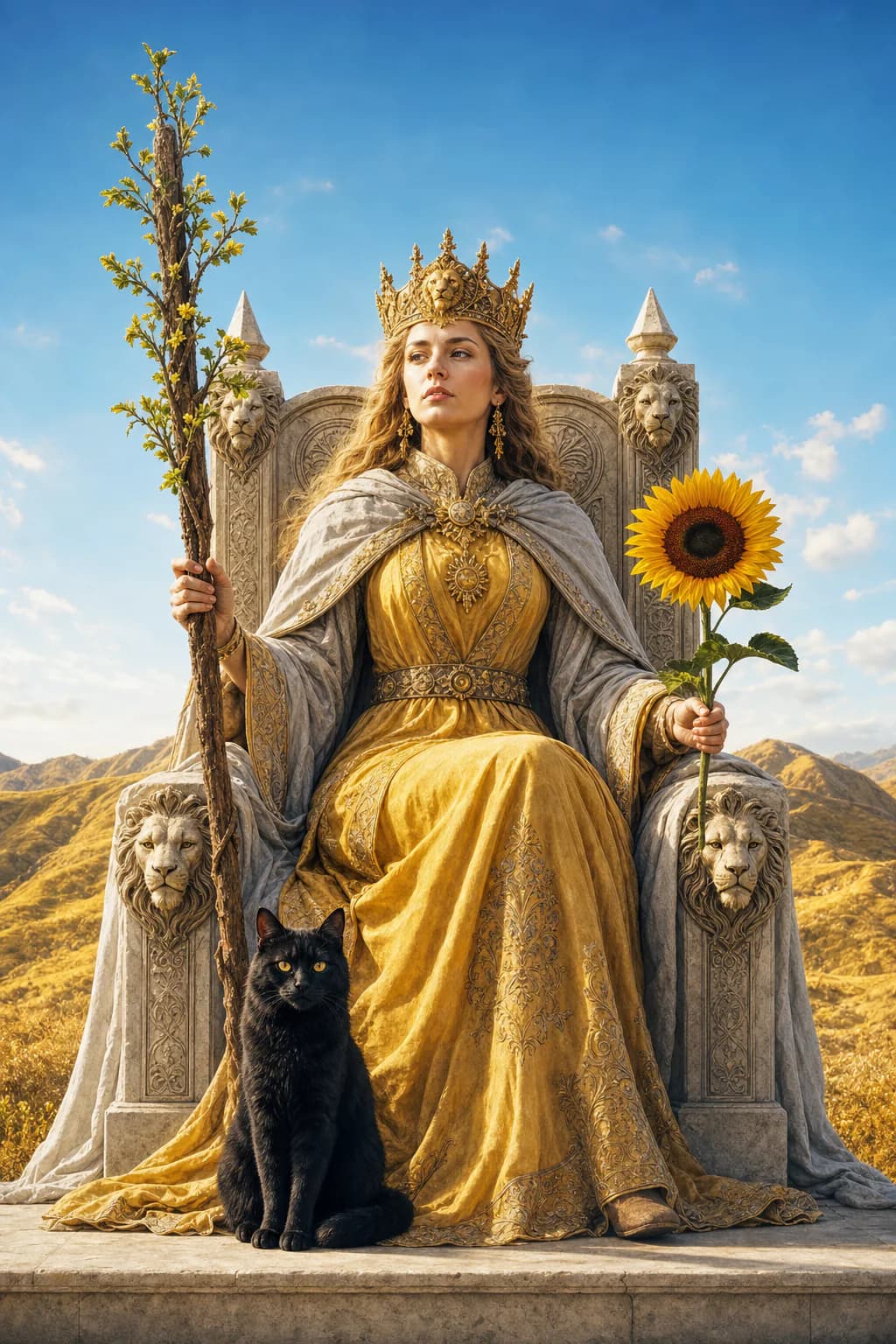 Tarotkarte Königin der Stäbe