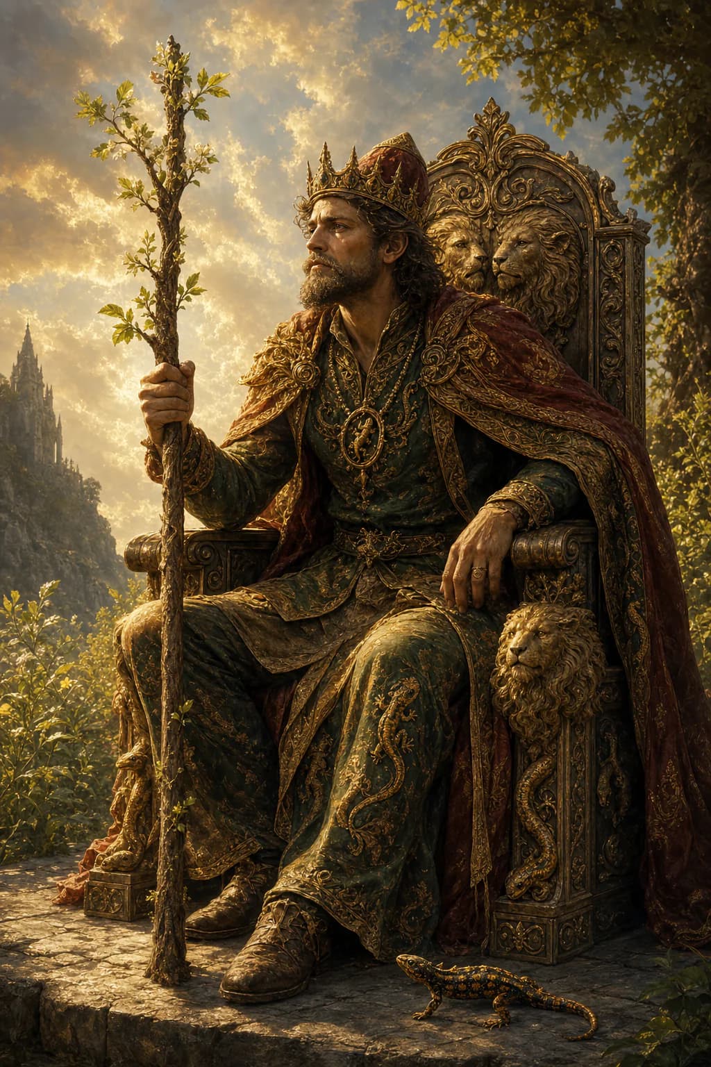 Tarotkarte König der Stäbe